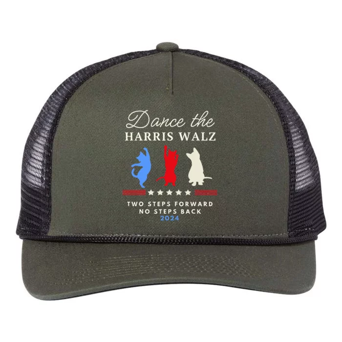 Dance The Harris Walz Cat Lady Harris Walz 2024 Election Retro Rope Trucker Hat Cap