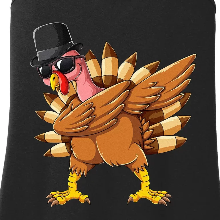 Dabbing Turkey Hat Funny Gifts Kids Thanksgiving Ladies Essential Tank