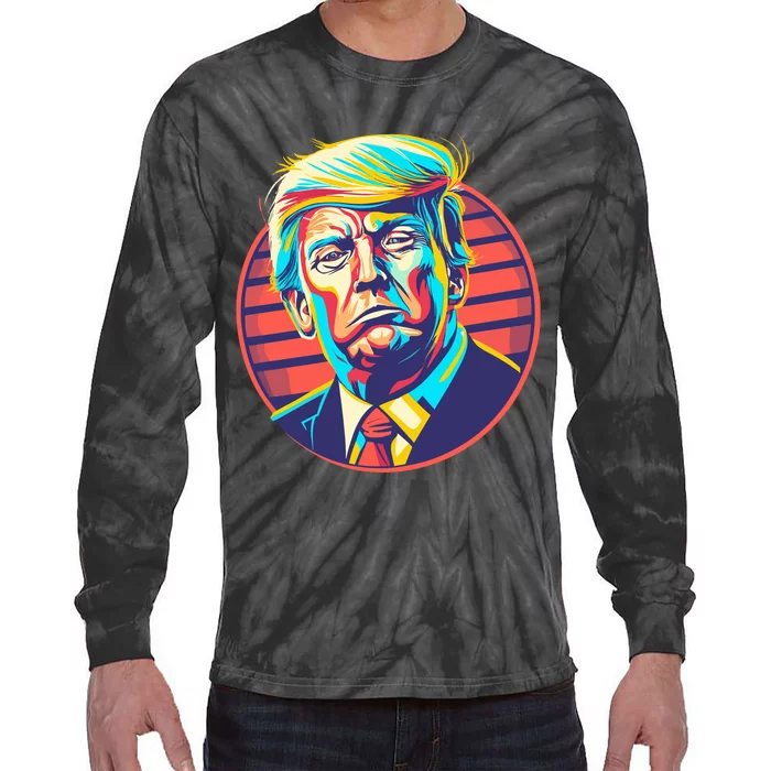 Donal Trump Halloween Tie-Dye Long Sleeve Shirt