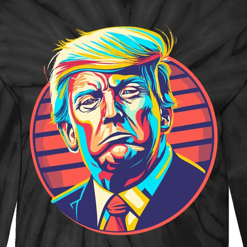 Donal Trump Halloween Tie-Dye Long Sleeve Shirt