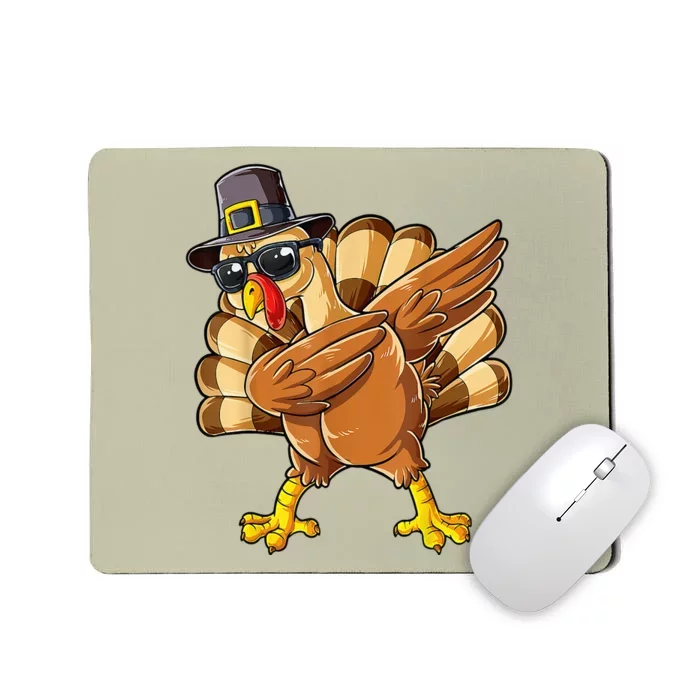 Dabbing Turkey Happy Thanksgiving Thankful Turkey Fall Dab Mousepad