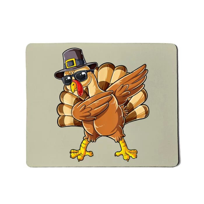 Dabbing Turkey Happy Thanksgiving Thankful Turkey Fall Dab Mousepad