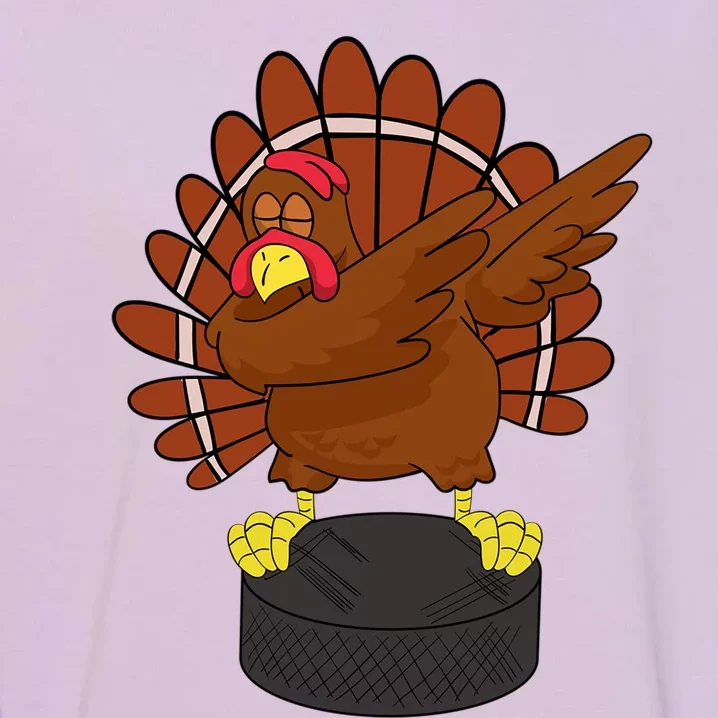 Dabbing Turkey Hockey Thanksgiving Gift For Hockey Lovers Gift Garment-Dyed Sweatshirt