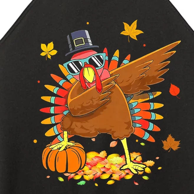 Dabbing Turkey Happy Thanksgiving Day Party Women’s Perfect Tri Rocker Tank