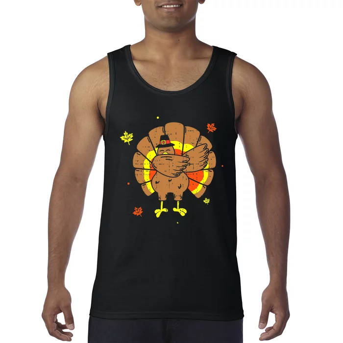 Dabbing Turkey Happy Thanksgiving Day Party Tank Top