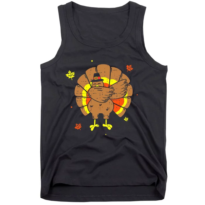 Dabbing Turkey Happy Thanksgiving Day Party Tank Top