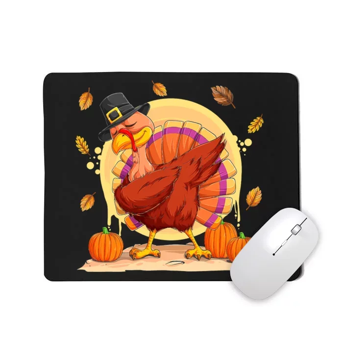 Dabbing Turkey Happy Thanksgiving Day Mousepad