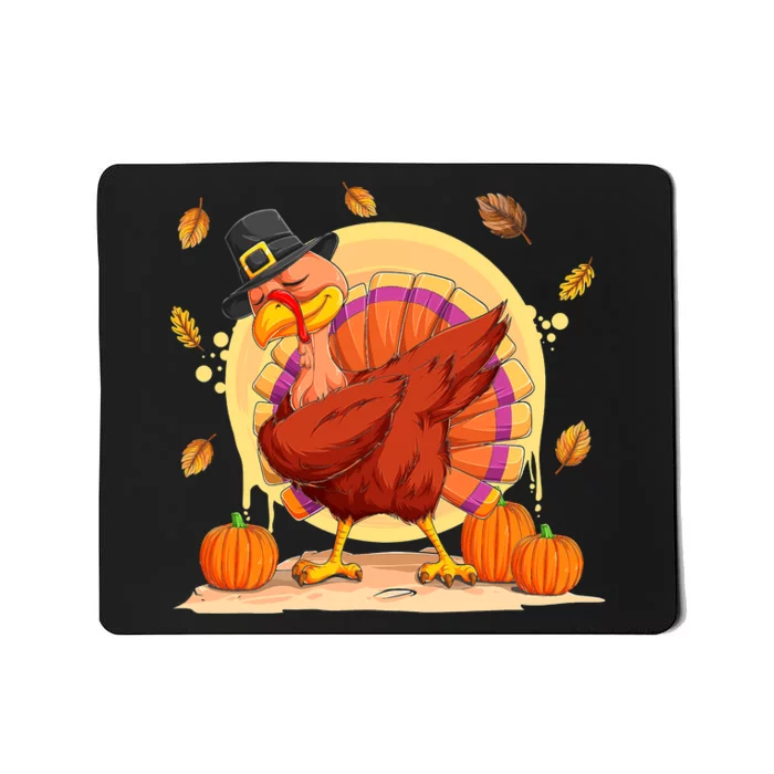 Dabbing Turkey Happy Thanksgiving Day Mousepad