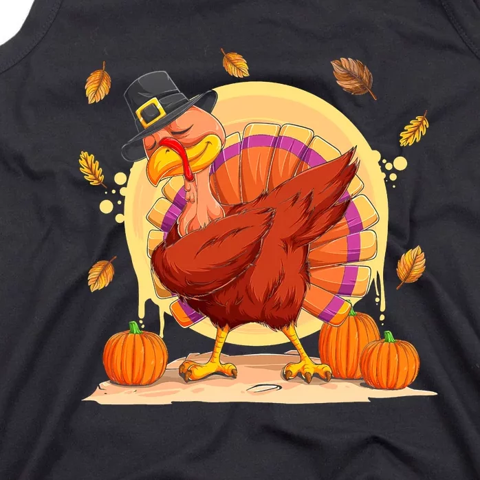 Dabbing Turkey Happy Thanksgiving Day Tank Top