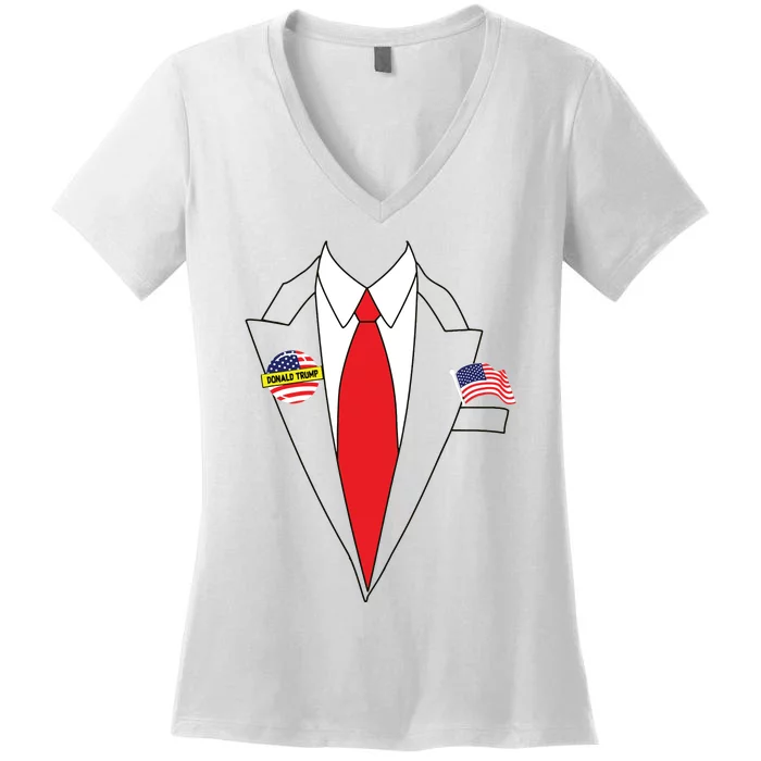 Donald Trump Halloween Costume Cute President Gift Women's V-Neck T-Shirt