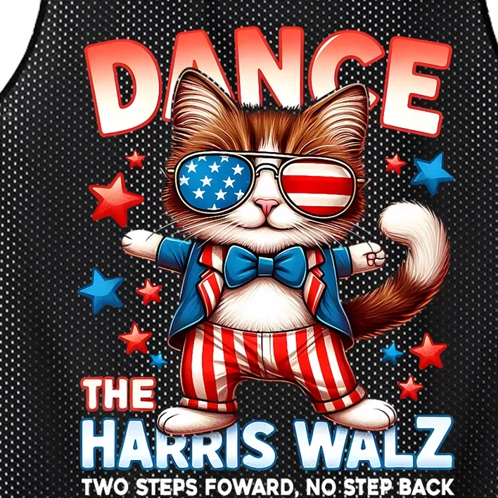 Dance The Harris Walz Funny Cat Ladies Kamala Harris Mesh Reversible Basketball Jersey Tank