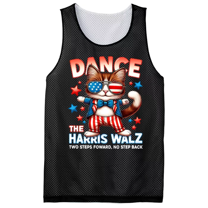 Dance The Harris Walz Funny Cat Ladies Kamala Harris Mesh Reversible Basketball Jersey Tank