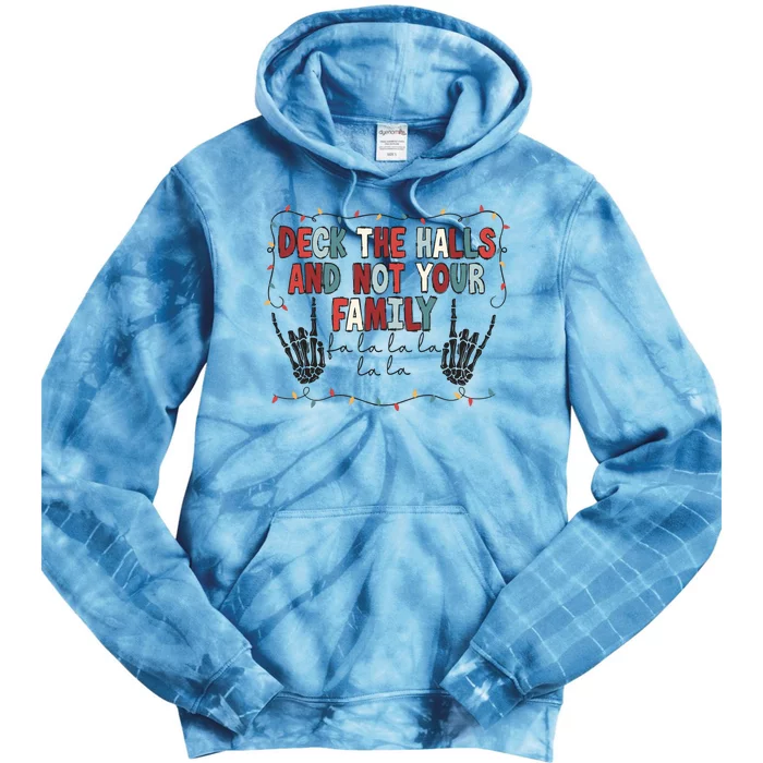 Deck The Halls Happy Holidays Christmas Tie Dye Hoodie