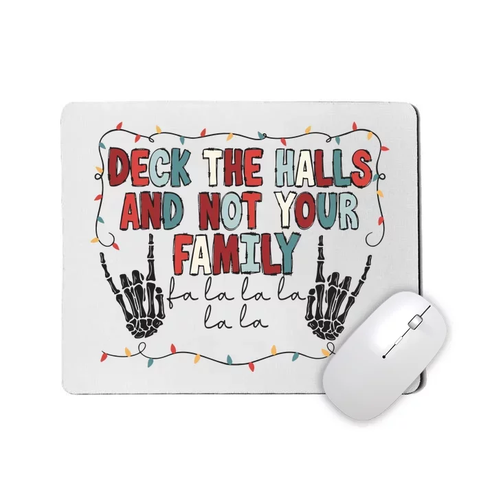 Deck The Halls Happy Holidays Christmas Mousepad