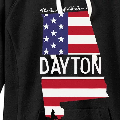 Dayton The Heart Of Alabama Flag Hometown Women's Fleece Hoodie