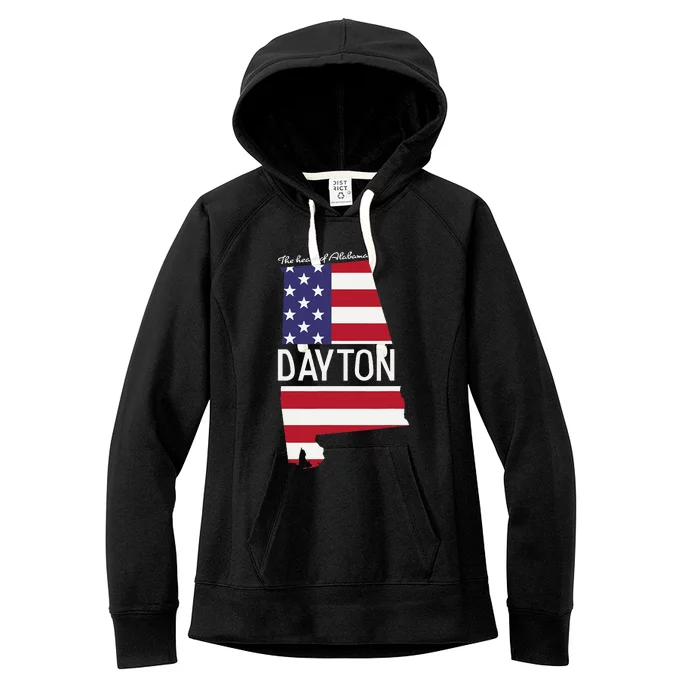 Dayton The Heart Of Alabama Flag Hometown Women's Fleece Hoodie