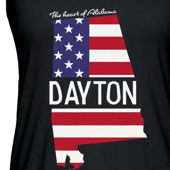 Dayton The Heart Of Alabama Flag Hometown Ladies Essential Flowy Tank