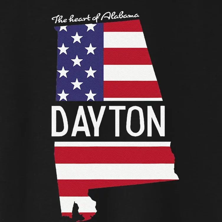 Dayton The Heart Of Alabama Flag Hometown Women's Crop Top Tee