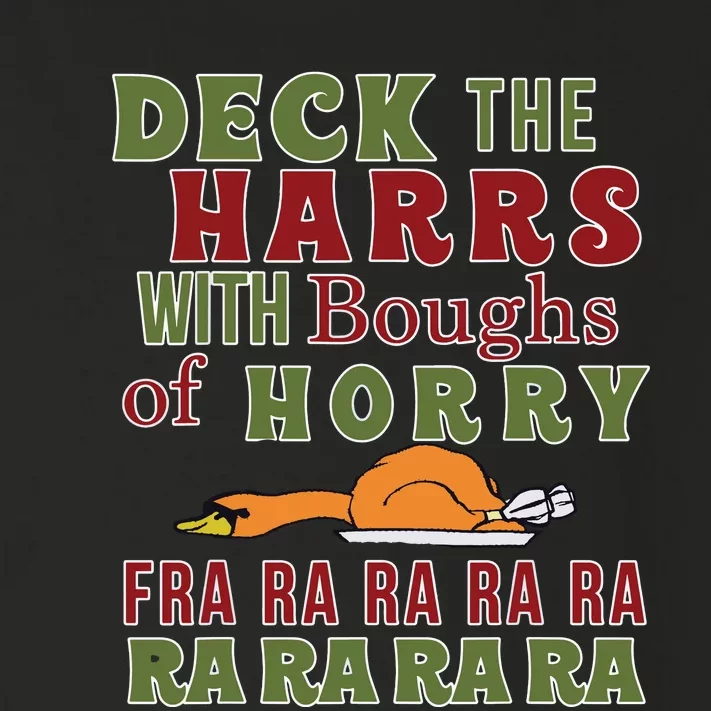 Deck The Harrs Fra Ra Ra Funny Turkey Toddler Long Sleeve Shirt