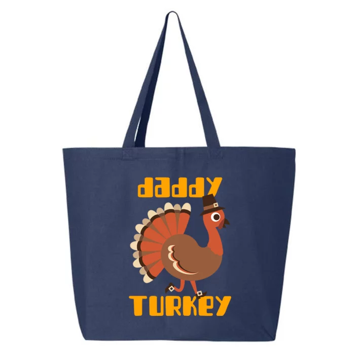 Daddy Turkey Happy Thanksgiving Matching Turkey Family Gift 25L Jumbo Tote