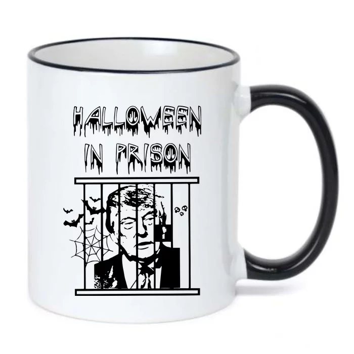 Donald Trump Halloween In Prison Black Color Changing Mug