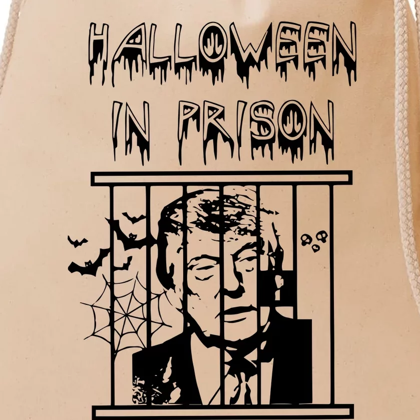 Donald Trump Halloween In Prison Drawstring Bag