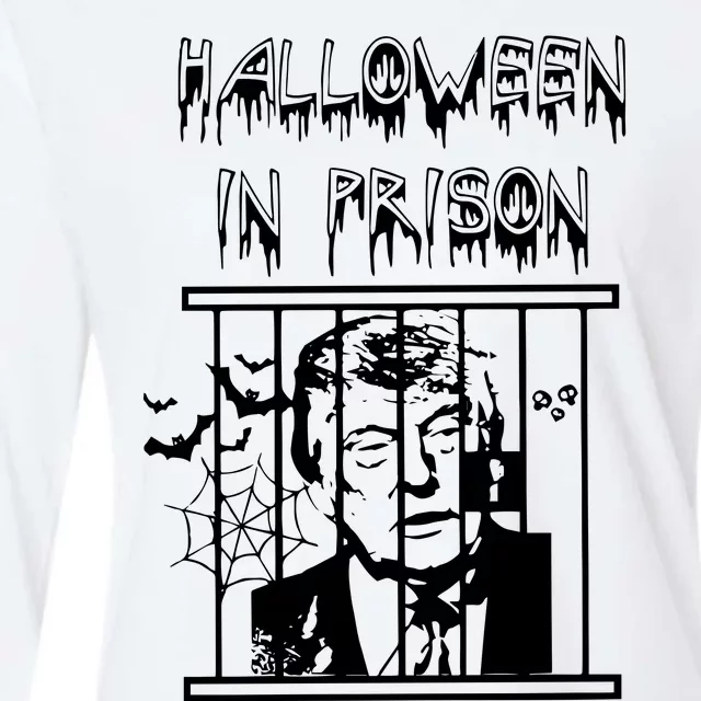 Donald Trump Halloween In Prison Womens Cotton Relaxed Long Sleeve T-Shirt