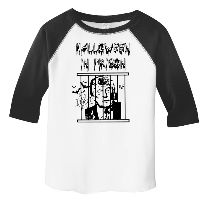 Donald Trump Halloween In Prison Toddler Fine Jersey T-Shirt