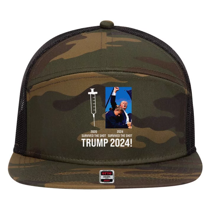 Donald Trump Historical Moment At Pa Presidential Rally 7 Panel Mesh Trucker Snapback Hat