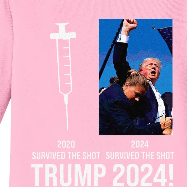 Donald Trump Historical Moment At Pa Presidential Rally Baby Long Sleeve Bodysuit