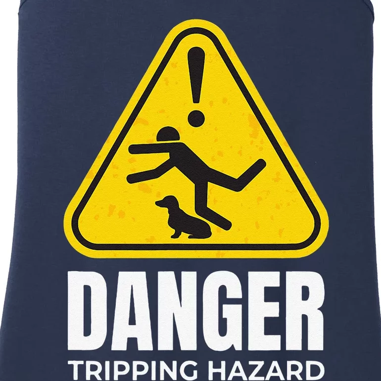 Danger Tripping Hazard Funny Wiener Dog Dachshund Ladies Essential Tank