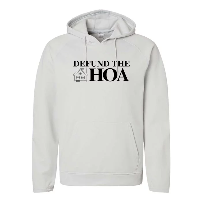 DEFUND THE HOA Homeowners Association Design Performance Fleece Hoodie