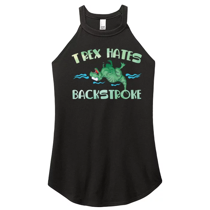 Dinosaur Trex Hates Backstroke Women’s Perfect Tri Rocker Tank