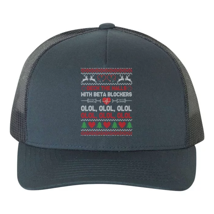 Deck The Halls With Beta Blockers Yupoong Adult 5-Panel Trucker Hat