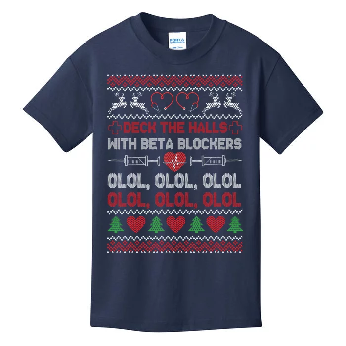 Deck The Halls With Beta Blockers Kids T-Shirt