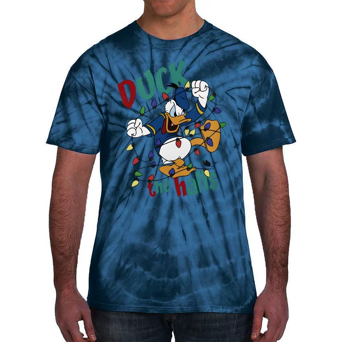 Duck The Halls Christmas Lights Tie-Dye T-Shirt