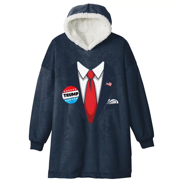 Donald Trump Halloween Costume Suit Gift Hooded Wearable Blanket