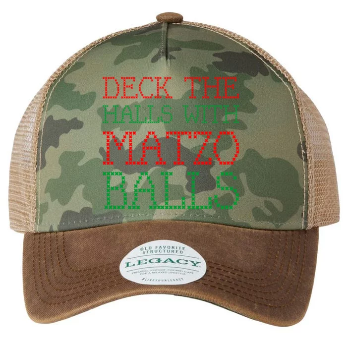 Deck The Halls With Matzo Balls Legacy Tie Dye Trucker Hat