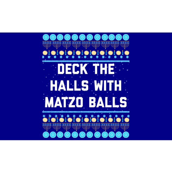 Deck The Halls With Matzo Balls Funny Jewish Bumper Sticker