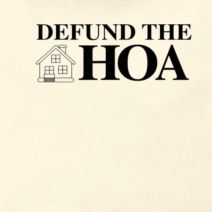 DEFUND THE HOA Homeowners Association Design Zip Tote Bag