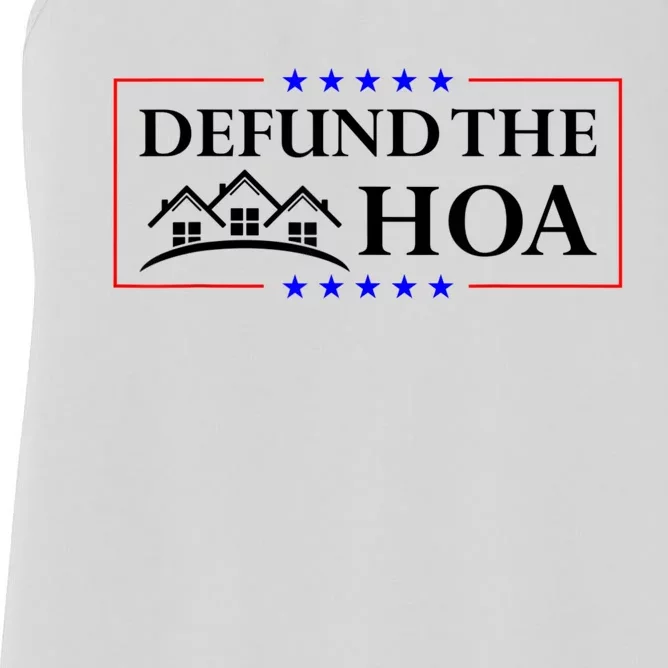 DEFUND THE HOA Homeowners Association Women's Racerback Tank