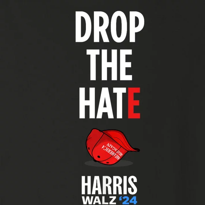 Drop The Hate No Maga Hat Vote Kamala Harris Tim Walz 24 Toddler Long Sleeve Shirt