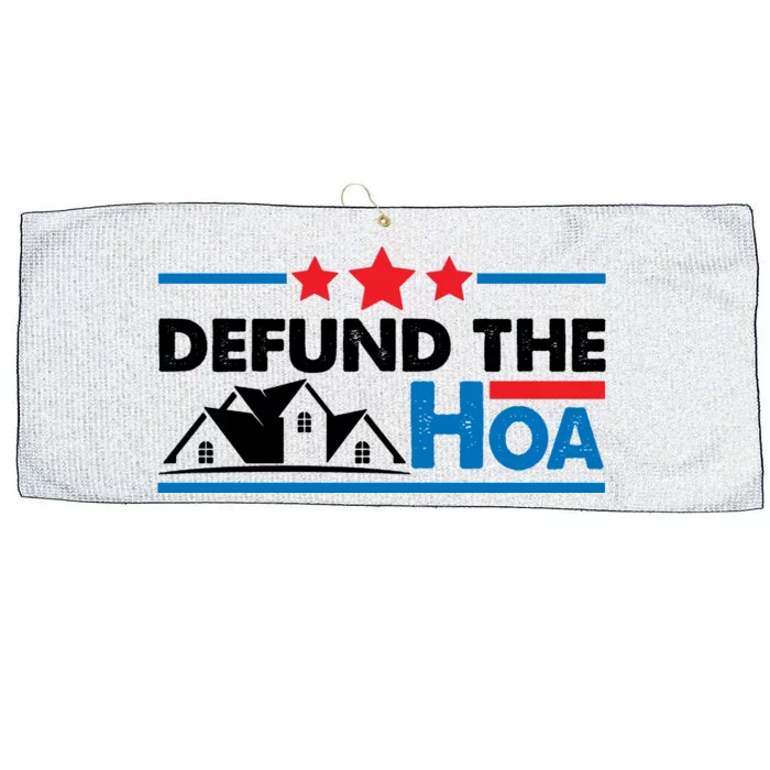 DEFUND THE HOA Homeowners Association Large Microfiber Waffle Golf Towel