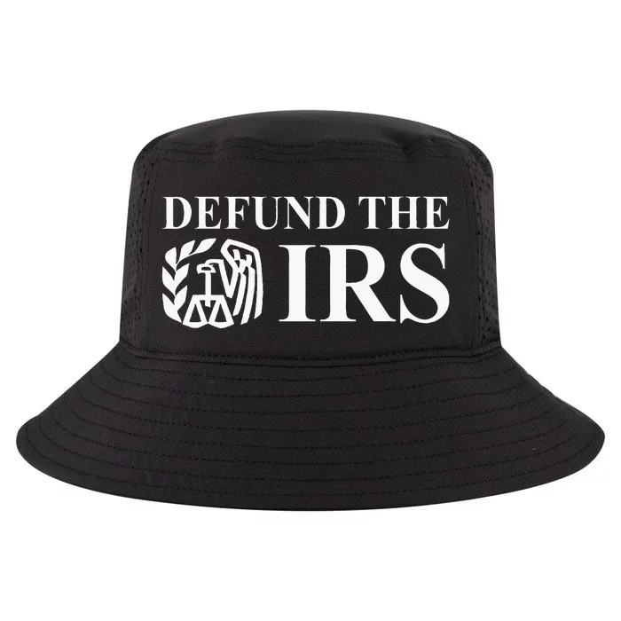 Defund The Irs Tax Return Patriot American Cool Comfort Performance Bucket Hat