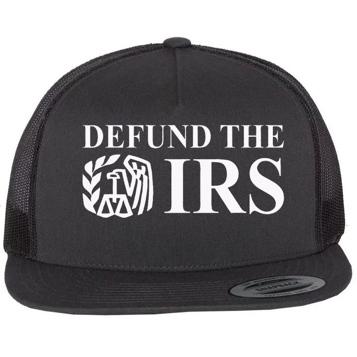 Defund The Irs Tax Return Patriot American Flat Bill Trucker Hat