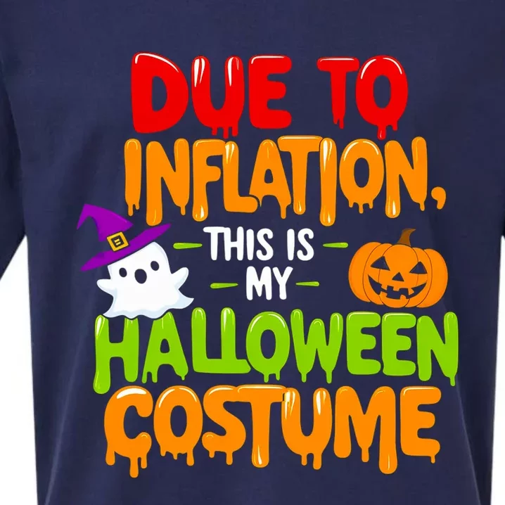 Due To Inflation This Is My Halloween Costume Funny Sueded Cloud Jersey T-Shirt