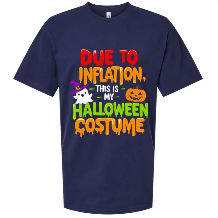 Due To Inflation This Is My Halloween Costume Funny Sueded Cloud Jersey T-Shirt