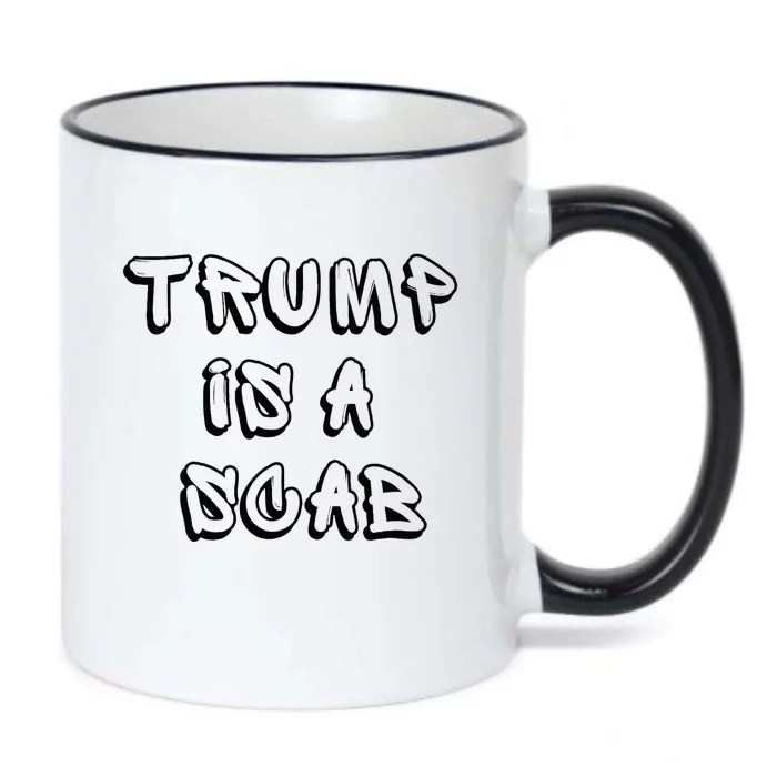 Donald Trump Is A Scab Vote Harris Black Color Changing Mug