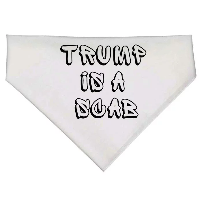 Donald Trump Is A Scab Vote Harris USA-Made Doggie Bandana