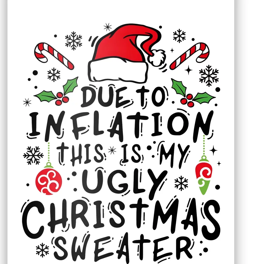 Due To Inflation This Is My Ugly Christmas Poster